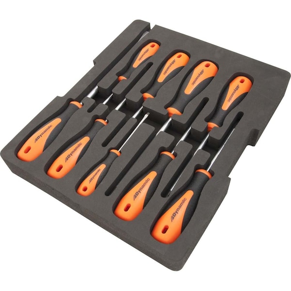 Tools 10 Piece Assorted Screwdriver Set With Foam Tool Organizer